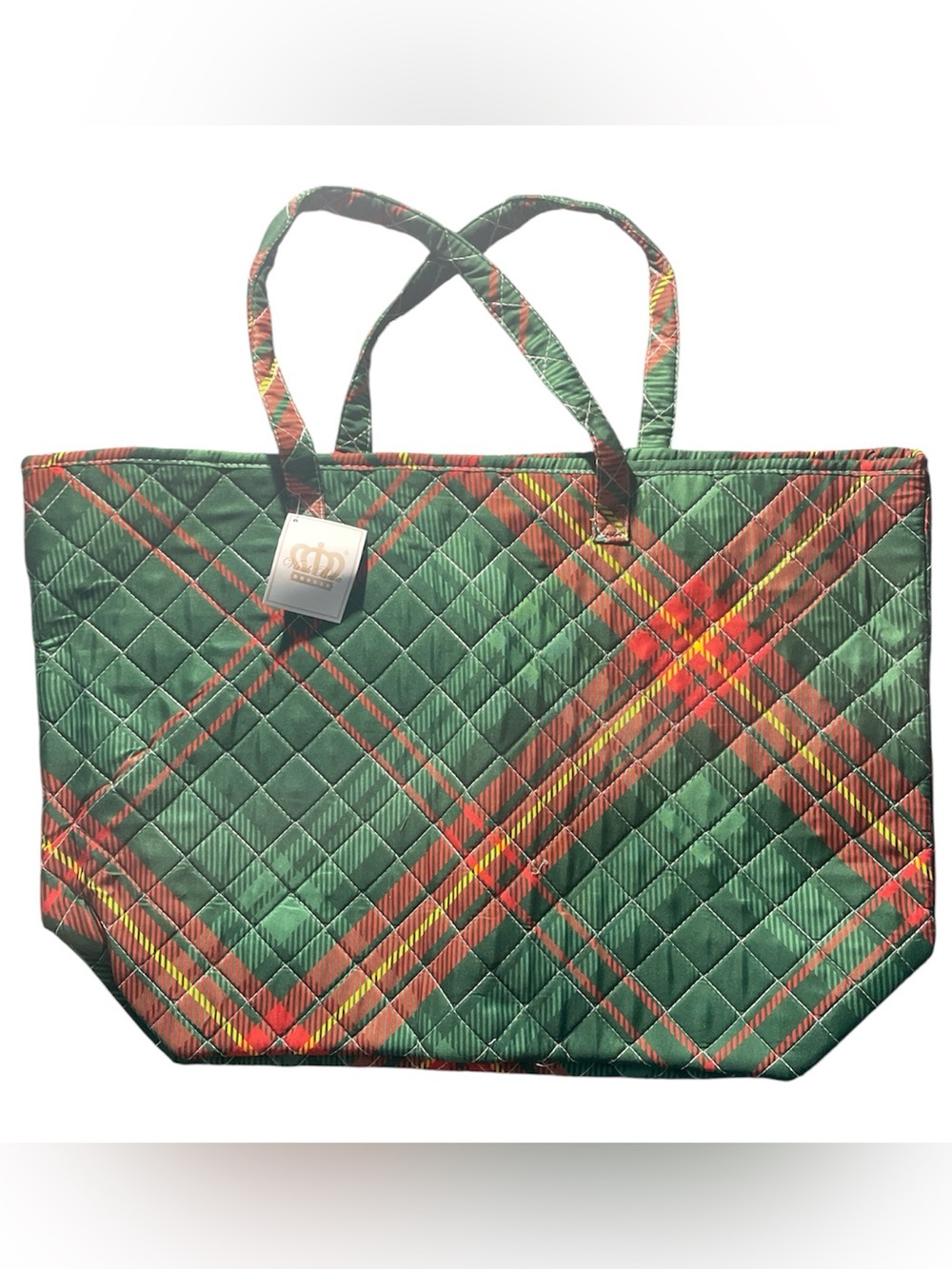 Virah Bella Red & Green Plaid Tote Bag